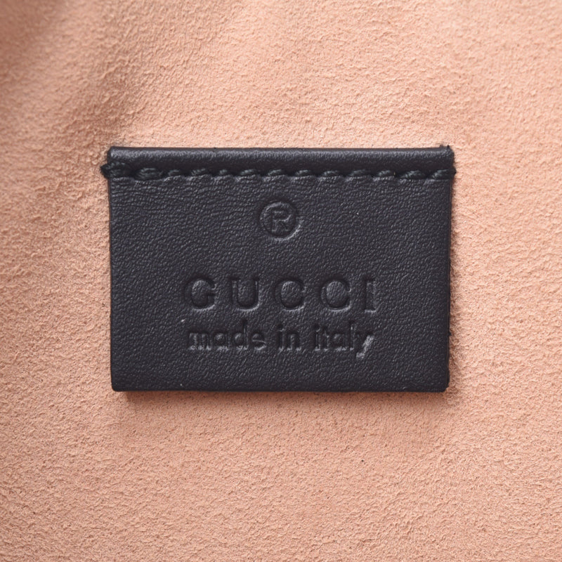 GUCCI Gucci鬼第二袋黑色445597男女皆宜的围巾离合器袋a级使用银仓库