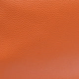 HERMES爱马仕Burkin 40橙色银色金属配件□D刻花（约2000年）男女皆宜的Taurillon Clemence手袋A级二手Ginzo