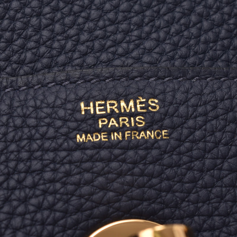 HERMES エルメス リンディ30 2WAYバッグ ブルーニュイ ゴールド金具 D刻印(2019年頃) レディース トリヨンクレマンス ハンドバッグ 未使用 銀蔵