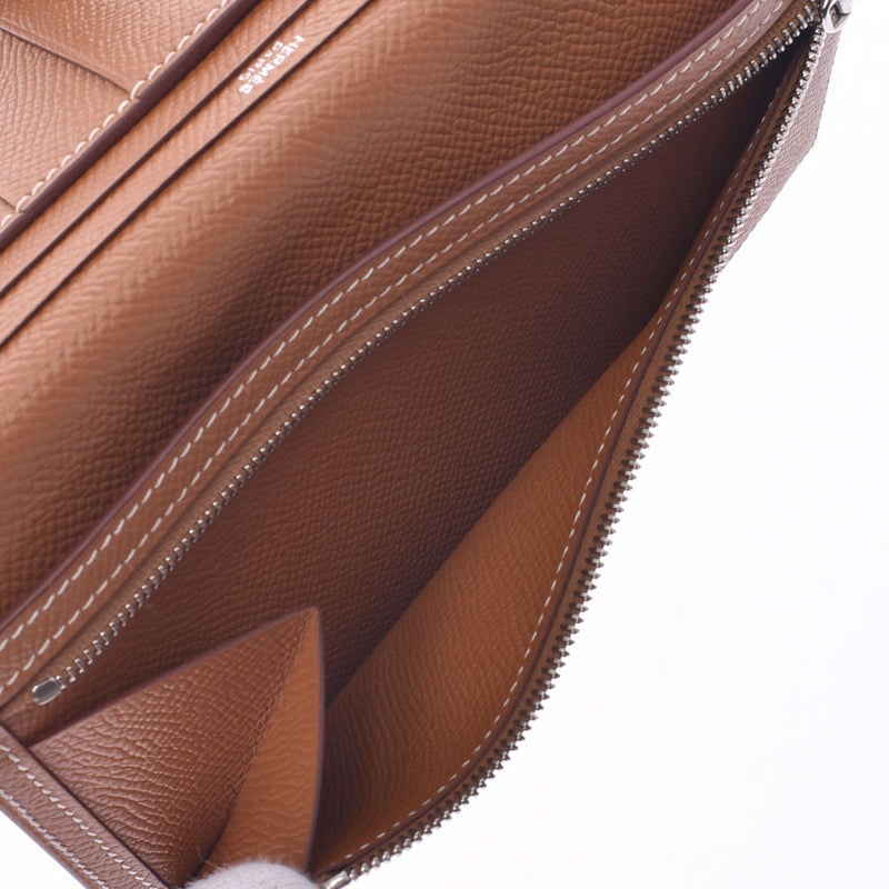 HERMES エルメス ベアンスフレ ゴールド シルバー金具 T刻印(2015年頃) レディース ヴォーエプソン 長財布 未使用 銀蔵