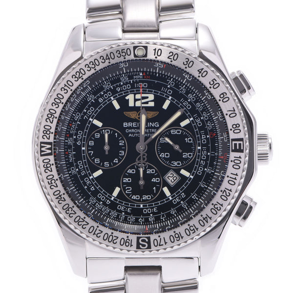 BREITLING Breitling Professional Chronograph B-2 A44362 Men's SS Watch Automatic Wound Black Table A-Rank Used Sinkjo