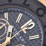 BVLGARI Bulgari Deer Gono Chronograph DG42GVCH Men's YG / Rubber Watch Automatic Black Table AB Rank Used Silgrin