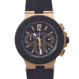 BVLGARI Bulgari Deer Gono Chronograph DG42GVCH Men's YG / Rubber Watch Automatic Black Table AB Rank Used Silgrin