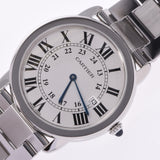 Cartier Cartier Rondo Solo de Cartier LM W6701005 Men's SS Watch Quartz Silver Dealer A-Rank Used Silgrin