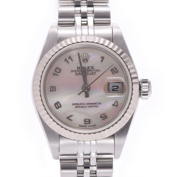 ROLEX Rolex Datejust 79174NA Ladies WG/SS Watch Automatic Shell Arabic Dial A Rank Used Ginzo