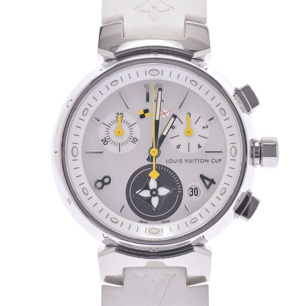 LOUIS VUITTON Tambour Chrono Lovely Cup男士Q132C女士SS /皮革手表石英外壳表盘等级二手Ginzo