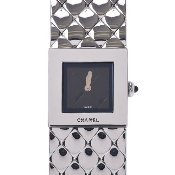 CHANEL Chanel matelasse Lady's SS watch quartz lindera board A rank used silver storehouse