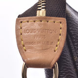 路易威登路易威登会标pochette accessoire美国棕色M51980妇女的会标帆布配件袋B等级使用银