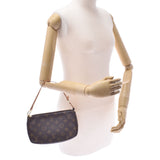 路易威登路易威登会标pochette accessoire美国棕色M51980妇女的会标帆布配件袋B等级使用银