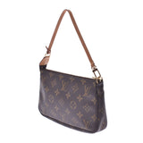 路易威登路易威登会标pochette accessoire美国棕色M51980妇女的会标帆布配件袋B等级使用银