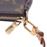 路易威登路易威登会标pochette accessoire美国棕色M51980妇女的会标帆布配件袋B等级使用银