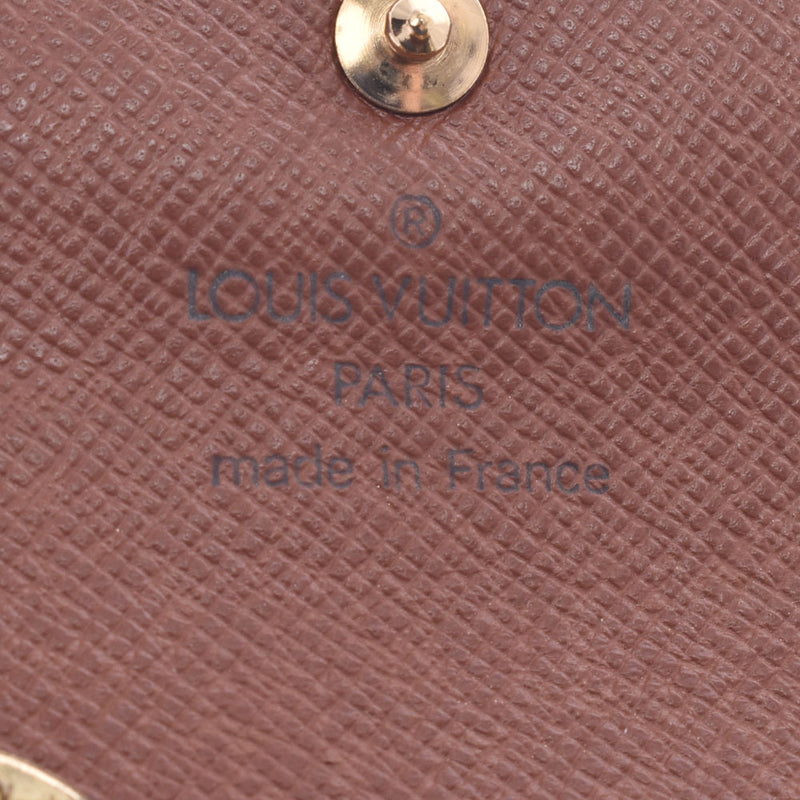 LOUIS VUITTON Monogram Portomonet手风琴棕色M58007中性Monogram帆布硬币盒A级二手Ginzo
