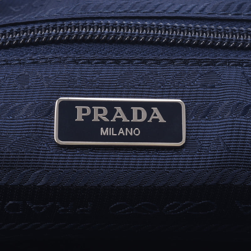 PRADA Prada Pouch Navy 1NE394 Ladies Nylon /Leather Accessory Pouch A Rank Used Ginzo