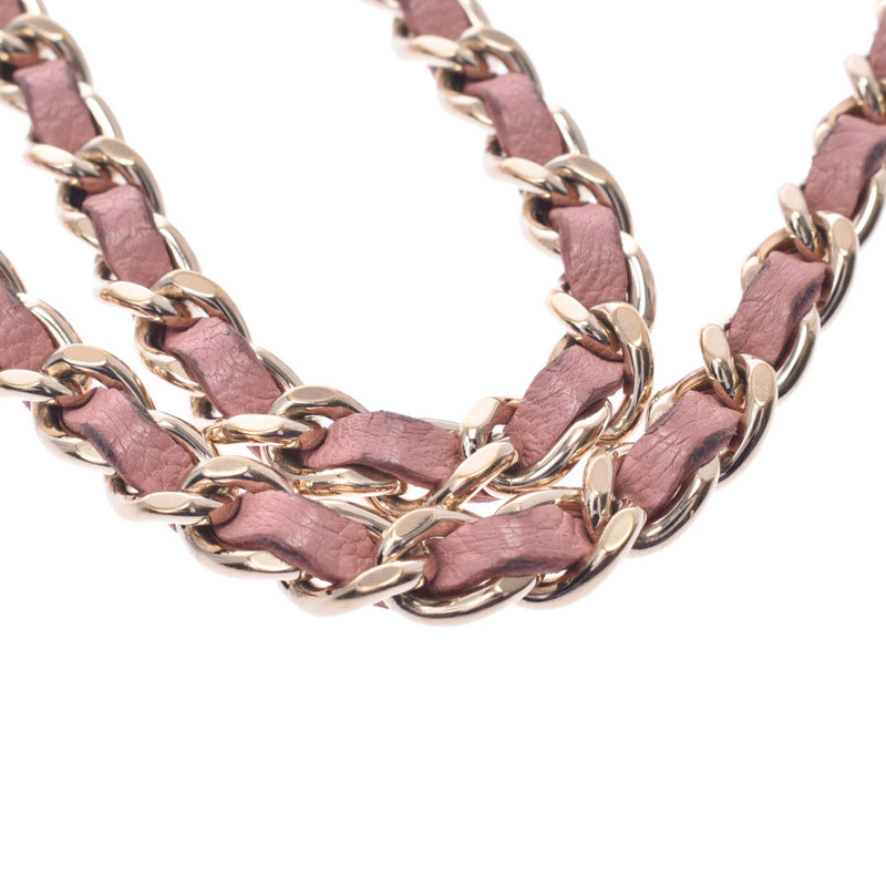 Chanel mastrasse purse chain Shoulder Bag Pink Gold Hardware ladies lambskin chain wallet B