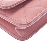 Chanel mastrasse purse chain Shoulder Bag Pink Gold Hardware ladies lambskin chain wallet B