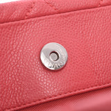 CHANEL Chanel Matrasse Chain Tote Red Silver Hardware Ladies Soft Caviar Skin Tote Bag AB Rank Used Ginzo