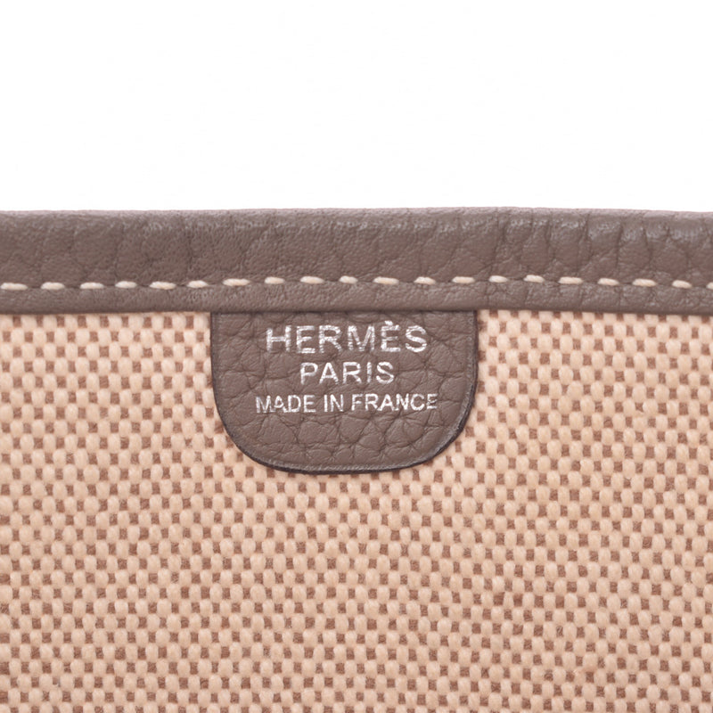 HERMES Hermes Evelyn GM Etoop Silver Hardware □ M Engraved (around 2009) Unisex Toile / Leather Shoulder Bag AB Rank Used Ginzo