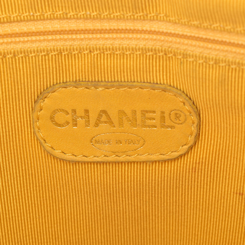 香奈儿（Chanel）可可马克黄色女士鱼子酱皮肤手提袋B等级二手Ginzo