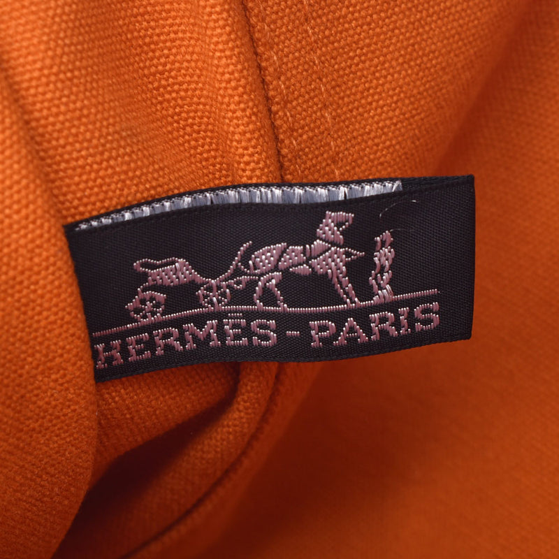 HERMES Hermes,Deauville MM 2003法国节日有限公司Orange Unisex Canvas Totobag A Rank使用银器