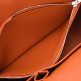 HERMES Hermes Gypsierre 28 Orange Silver Golden Combine R (circa 2014) Unisex Trillon Clement Shoulder Bag A Rank used silverware