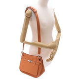 HERMES Hermes Gypsierre 28 Orange Silver Golden Combine R (circa 2014) Unisex Trillon Clement Shoulder Bag A Rank used silverware