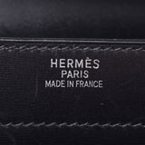 HERMES Hermes Kelly Depeche 38 black silver metal fittings □ F engraved (around 2002) Men's BOX calf business bag B rank used Ginzo
