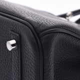 HERMES エルメス バーキン 30 黒 シルバー金具 □P刻印(2012年頃) レディース トゴ ハンドバッグ Aランク 中古 銀蔵