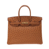 Hermes Birkin bag 35 chestnut gold hardware (I) Unisex