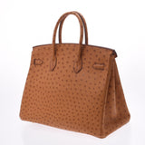 Hermes Birkin bag 35 chestnut gold hardware (I) Unisex