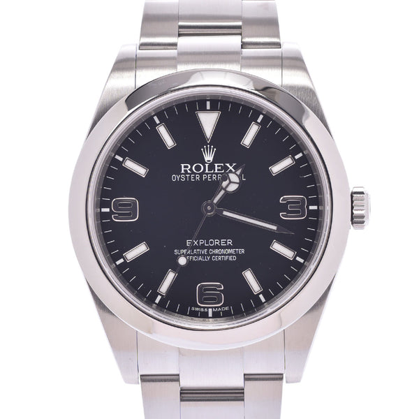 ROLEX Rolex Explorer 1 EX1 214270 Men's SS Watch Automatic Wound Black Table A-Rank Used Silgrin
