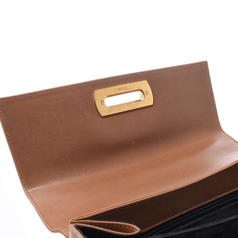 Salvatore Ferragamo Ferragamo Gantini 2way Bag Beige Gold Bracket Women's Curf Handbag B Rank Used Silgrin