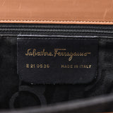 Salvatore Ferragamo Ferragamo Gantini 2way包米色金支架女士凝乳手袋B等级使用Silgrin