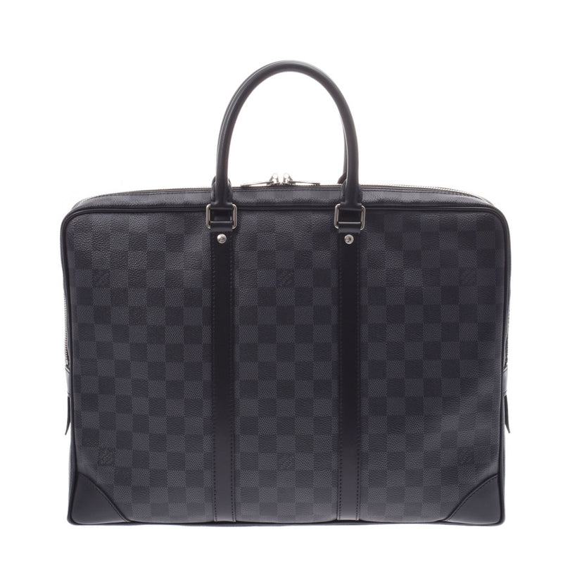 LOUIS VUITTON Louis Vuitton Damier Graffit Porto Documan Voyage N41125 Men's Damier Graffit Canvas Business Bag A Rank Used Ginzo