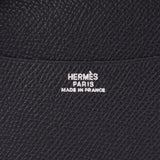 HERMES Hermes Agenda Black Silver Fittings □J Engraved (c. 2006) Unisex Kushbel Notebook Cover A Rank Used Ginzo