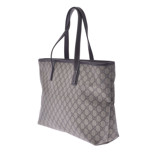 GUCCI Gucci GG Supreme Tote Grey 211137 Ladies PVC /Leather Tote Bag B Rank Used Ginzo