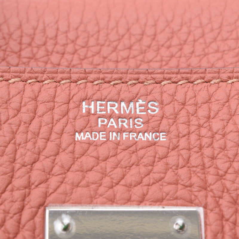 HERMES Hermes Birkin 30 Rose Tea Silver Metal Fittings □ Q Engraved (Around 2013) Ladies Taurillon Clemence Handbag A Rank Used Ginzo