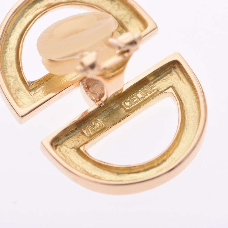 CELINE Celine Women's K18YG Earrings A-rank used Silgrin