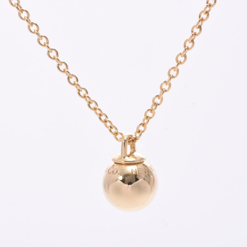 Tiffany & CO. Tiffany Hardware Ball Necklace Ladies K18 YG Necklace A-Rank Used Sinkjo