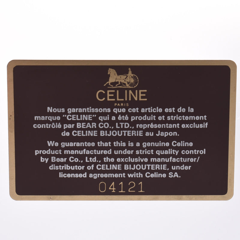 CELINE セリーヌ マカダム ダイヤ0.015ct 13号 レディース K18YG リング・指輪 Aランク 中古 銀蔵