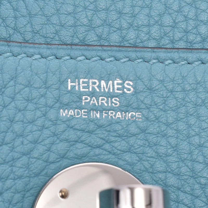 HERMES Hermes Lindy 26 2WAY bag blue sun seal silver metal fittings T engraved (around 2015) Ladies Taurillon Clemence shoulder bag A rank used Ginzo