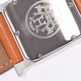 HERMES Hermes Ramsis Limited Edition HH1.510 □E Engraved (circa 2001) Ladies SS/Leather Watch Quartz White Dial A Rank Used Ginzo