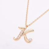 Other Wako Initial K Diamond 0.09ct Ladies K18 YG Necklace A-Rank Used Silgrin