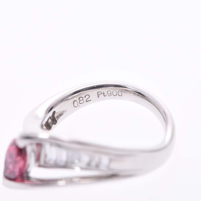 Other Spinel 0.82ct Diamond 0.63ct 11.5 Unisex Pt900 Platinum Ring / Ring A-Rank Used Silgrin