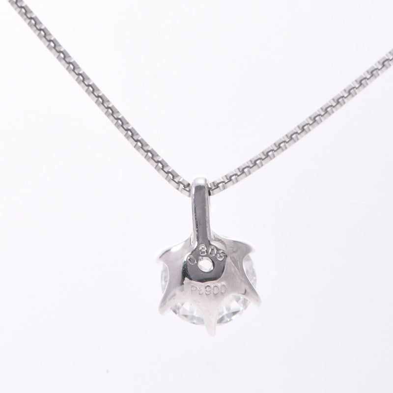 Other One-grain Diamond 0.303ct G-Si2-EX Ladies PT900 / PT850 Necklace A-Rank Used Sinkjo