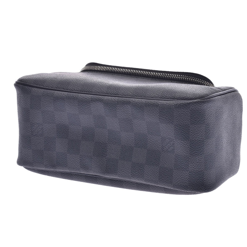 LOUIS VUITTON ルイヴィトンダミエグラフィットトワレポーチ black / gray N47625 メンズダミエグラフィットキャンバスポーチ A rank used silver storehouse