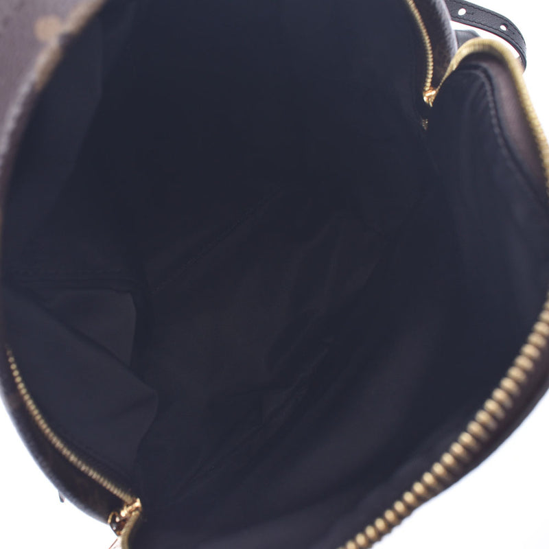 路易威登路易威登会标棕榈泉PM棕色/黑色M41560妇女的会标帆布背包天包a级使用银股票