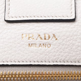 【Financial sales sale】 Prada Prada Tote Bag White 1BG041 Women's Curf 2way Bag A rank used sinkjo