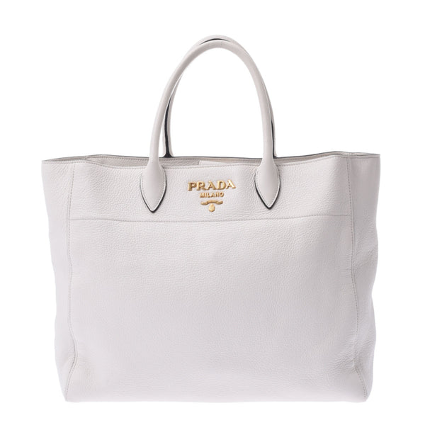 【Financial sales sale】 Prada Prada Tote Bag White 1BG041 Women's Curf 2way Bag A rank used sinkjo