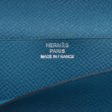 HERMES Hermes MC2 Fleming Cobalt □ Q engraved (around 2013) Unisex Vaux Epson Wallet B rank Used Ginzo