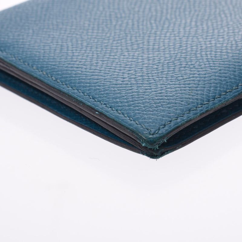 HERMES エルメス MC2 フレミング コバルト □Q刻印(2013年頃)  ユニセックス ヴォーエプソン 札入れ Bランク 中古 銀蔵